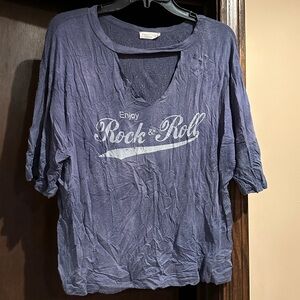 Enjoy Rock & Roll Short-Sleeve Top